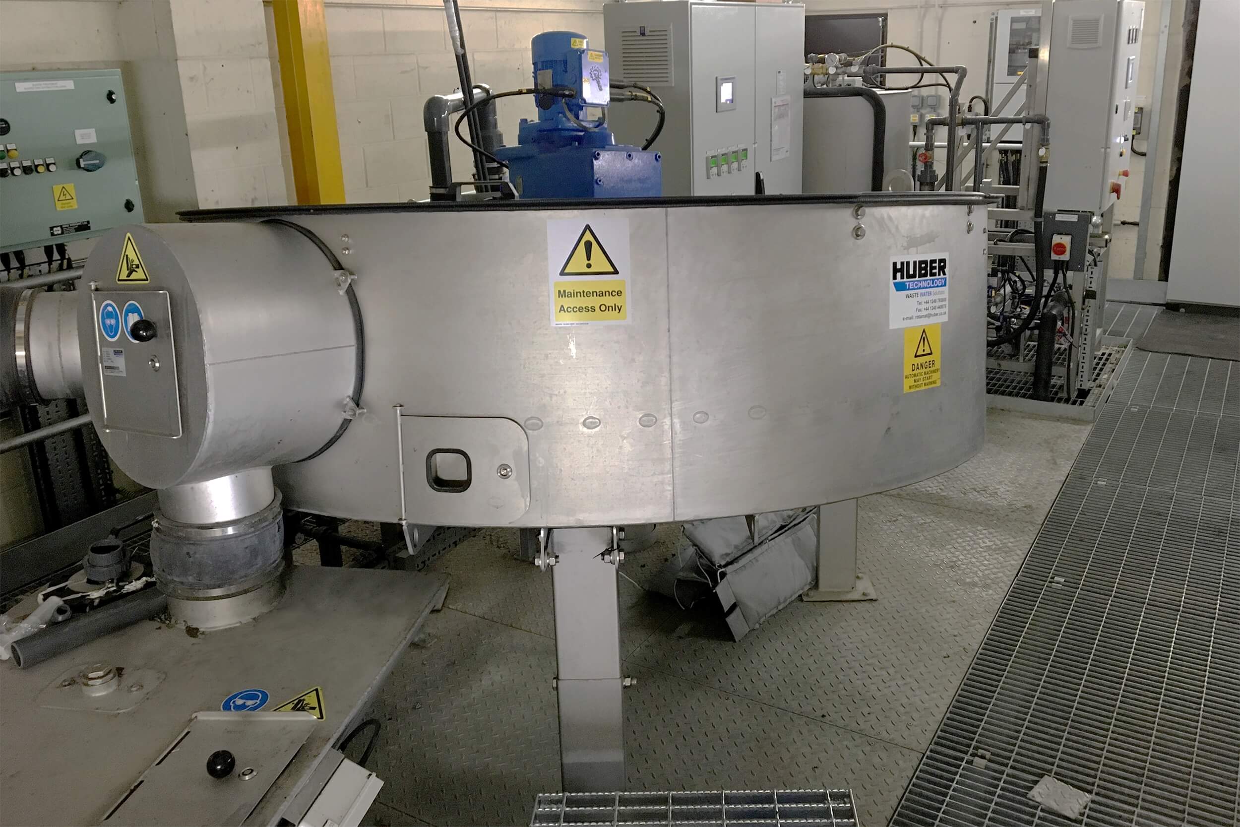 HUBER Disc Thickener S-DISC installation at Great Dunmow WRC HUBER Disc Thickener S-DISC installation at Great Dunmow WRC