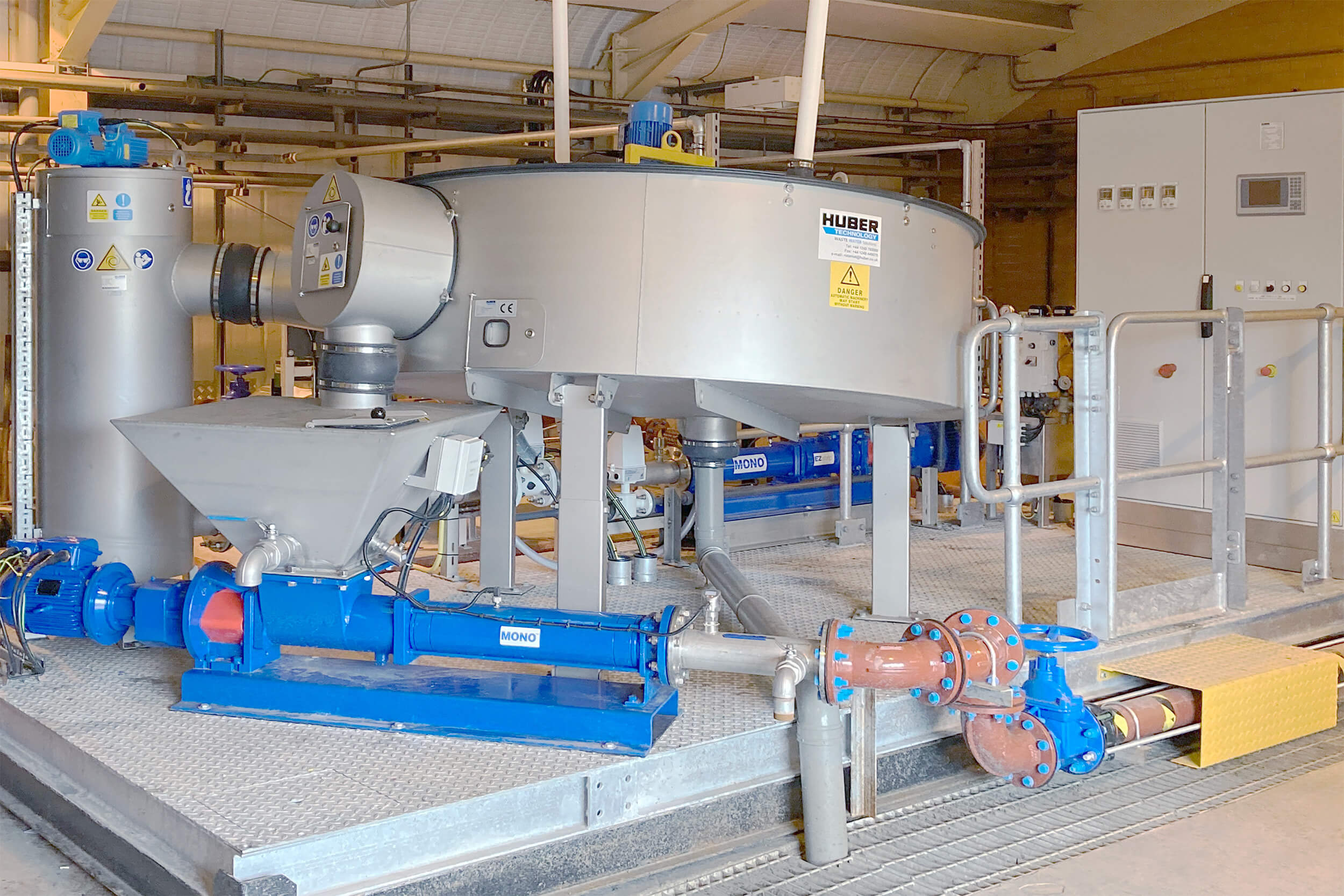 DfMA HUBER Disc Thickener S-DISC installation - Anglian Water STW Newton Marsh Lane Tetney, Lincolnshire DfMA HUBER Disc Thickener S-DISC installation - Anglian Water STW Newton Marsh Lane Tetney, Lincolnshire